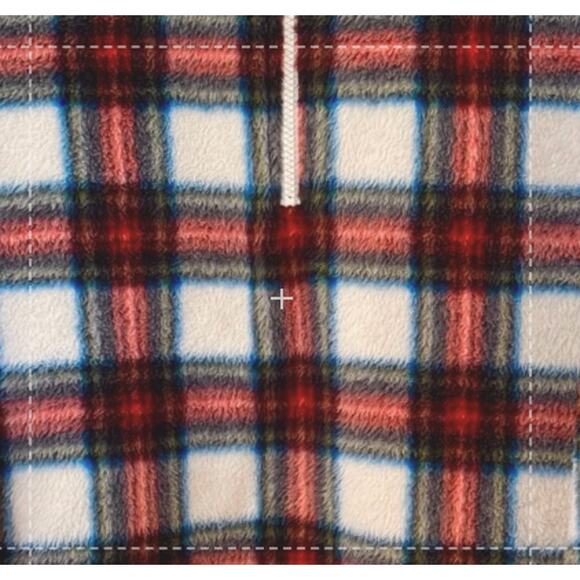 J Crew Factory Tartan Fleece Half-Zip Pullover M Warm Soft - Picture 10 of 10